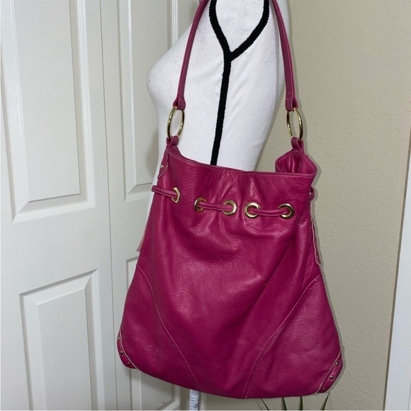 Le Bulga Pink All Leather Large Hobo - Picture 4 of 15